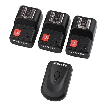 Rádio Flash Pt-04gy Transmissor E 3 Receptores 4 Canais