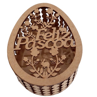 Ovo Cesta Cestinha Caixote Bandeja Coelho PascoaMdf em Oferta na Shopee