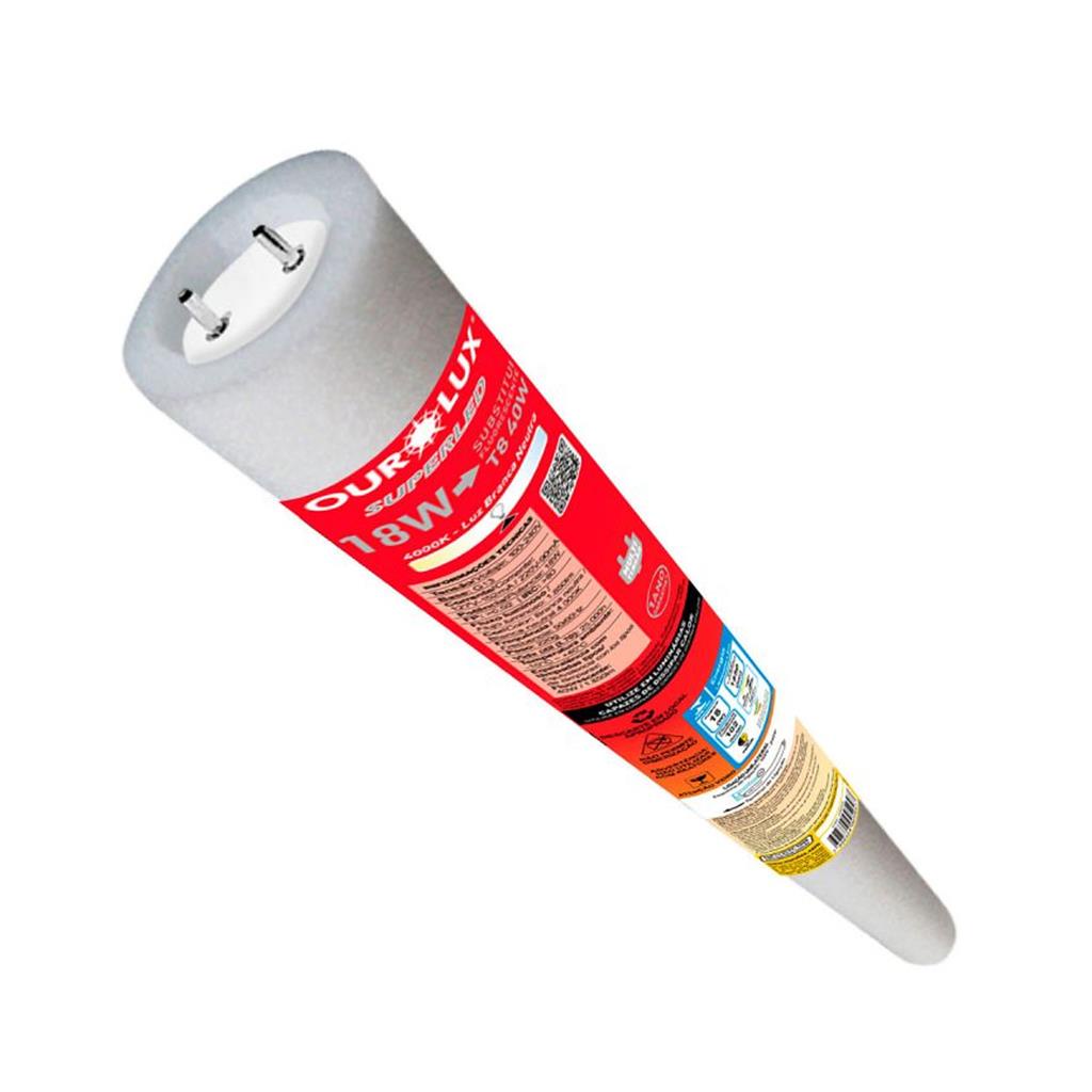 Lâmpada Led Tubular T8 18W Bivolt Luz Neutra 4000K Ourolux em Oferta na Shopee