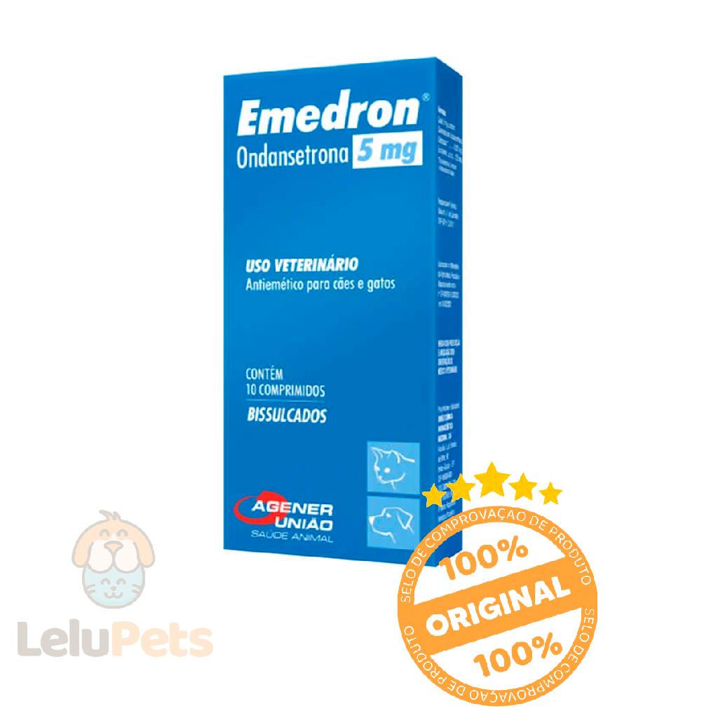 Emedron Antiemético 5mg P/ Cães E Gatos 10 Comp Agener em Oferta na Shopee