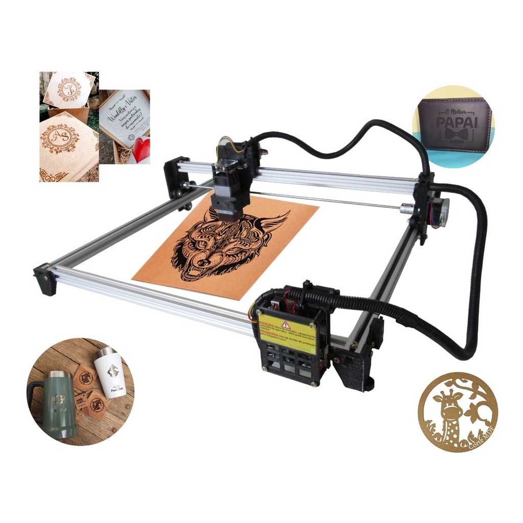 Gravadora E Corte Impressora Laser 40w Cnc-42x42cm Siquer