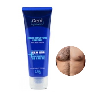 Creme Depilatorio Corporal Masculino pelos Grossos 120g Depil Power em Oferta na Shopee