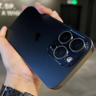 Novo PC Fosco ultra-Aço Capa Para Iphone 11 12 13 14 Pro Max Traseira anti-Riscos Com Proteção De Lente 11 material De Galvanoplastia Quadrado design Protetor Preto Macia