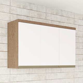 Armário de Cozinha Aéreo 120cm 3 Portas 100% MDF Madri Espresso Móveis