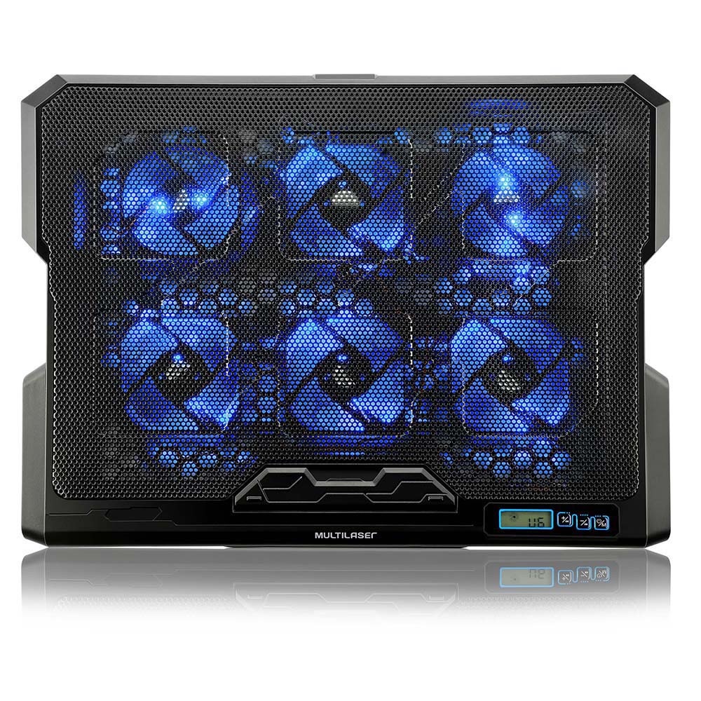 Cooler para Notebook com 6 Fans Led Azul Hexa Cooler Multilaser - AC282 em Oferta na Shopee