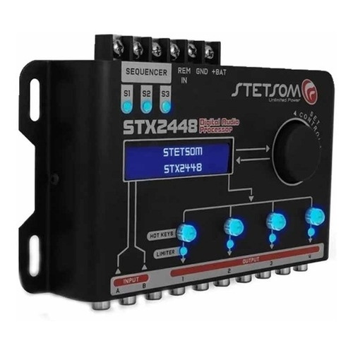 Processador de Audio Digital Stetsom STX2448 - 4 Vias - Crossover Dinâmico e Equalizador 15 Bandas em Oferta na Shopee