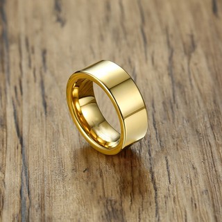 Aliança Casamento Reta 6mm Dourada Unidade.