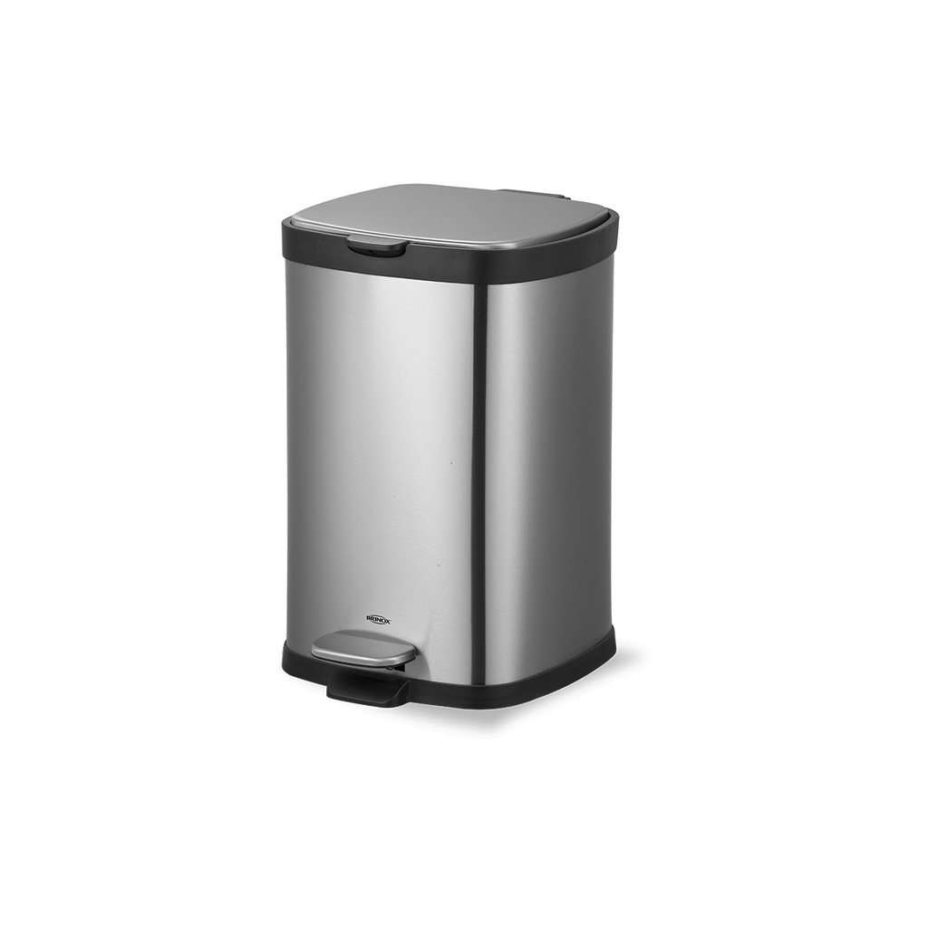 Lixeira Com Pedal Brinox Frame 12 Litros Aço Inox