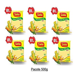 Kit 6 Pacote Fubá Mimoso Fino Farinha De Milho Sinhá