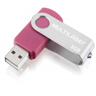 Pen Drive Twist 8GB USB Leitura 10MB/s e Gravação 3MB/s Rosa Multi - PD687 em Oferta na Shopee