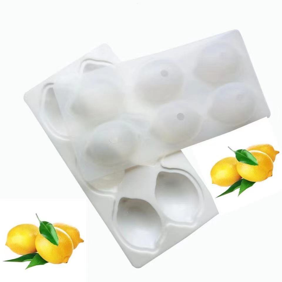 6-Continuosos Molde De Silicone De Mousse Tridimensional Limão Ferramenta Para Assar Chocolate Manga De Sorvete Frutas J