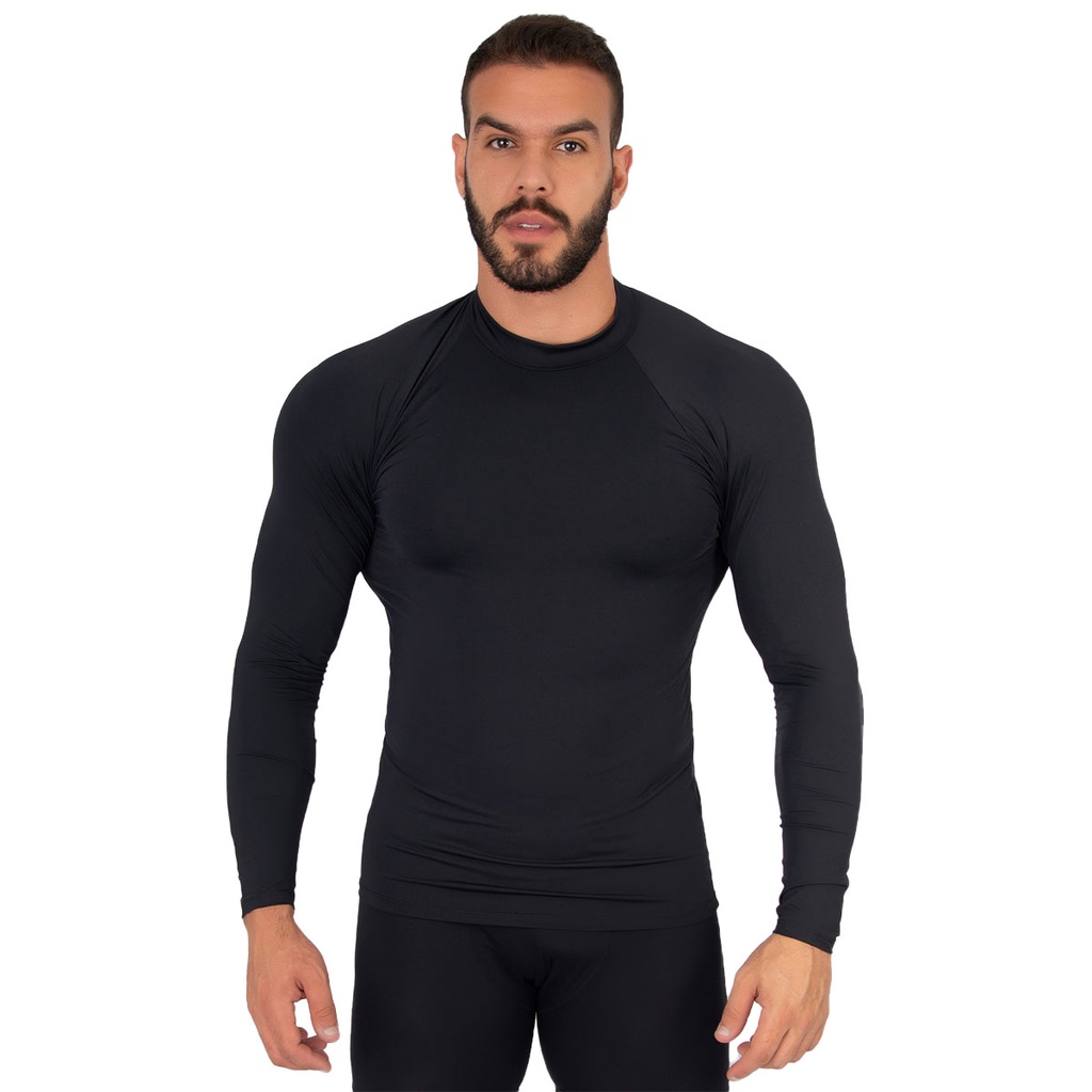 Blusa Térmica JSM Poliéster Manga Longa Proteção UV Masculina