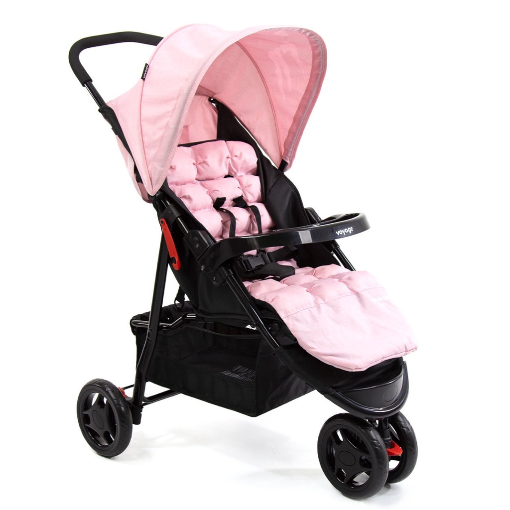 Carrinho De Passeio Para Bebê Delta (Até 15kg) Rosa Voyage