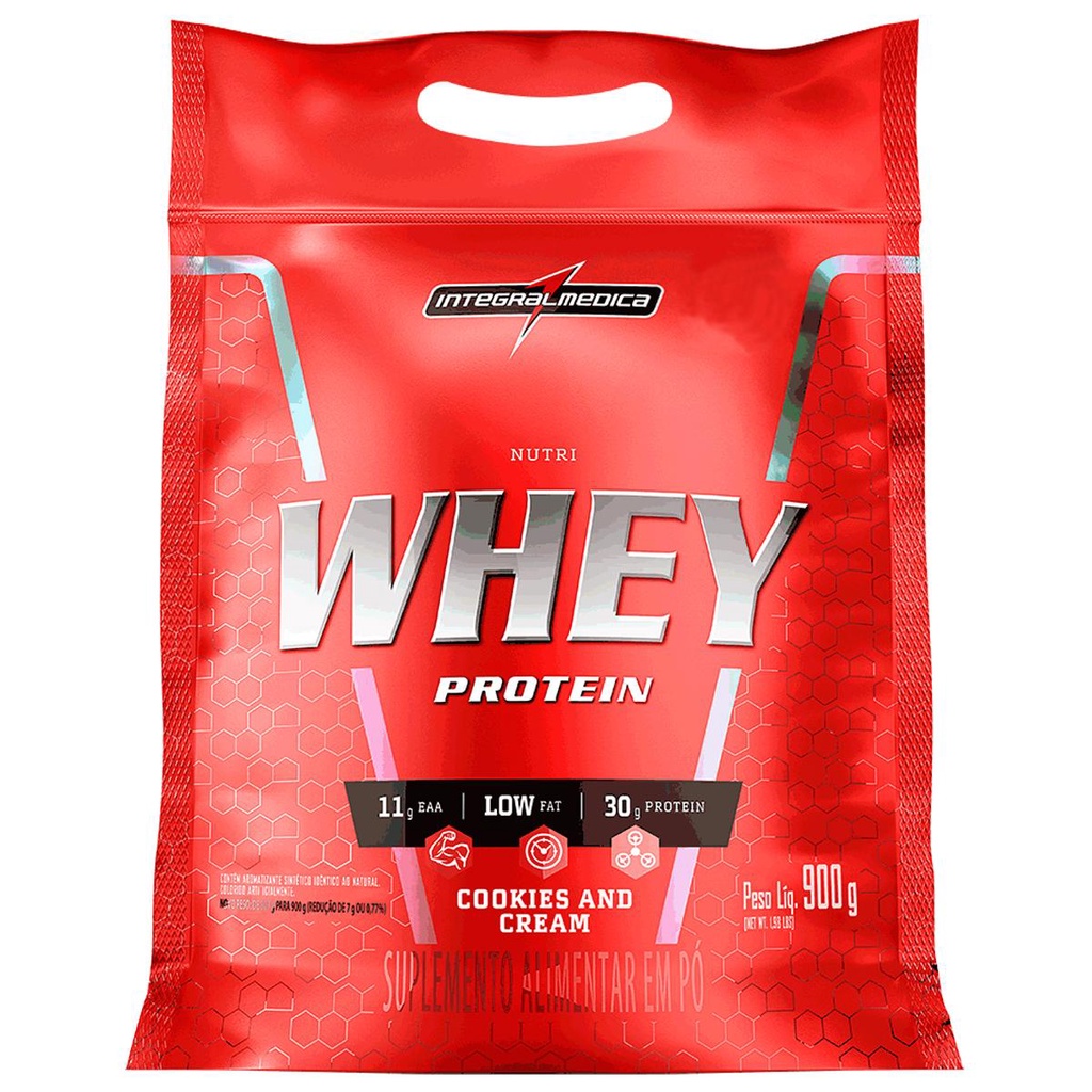 Suplemento em Pó Whey Protein Nutri Isolado Concentrado Cookie 900g Refil - Integralmedica