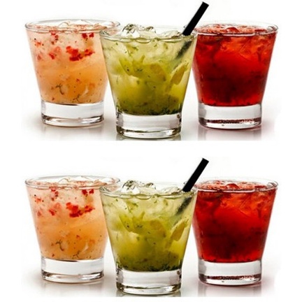 Jogo Copos Vidro Caipirinha Ilhabela Rocks 350 Ml Nadir