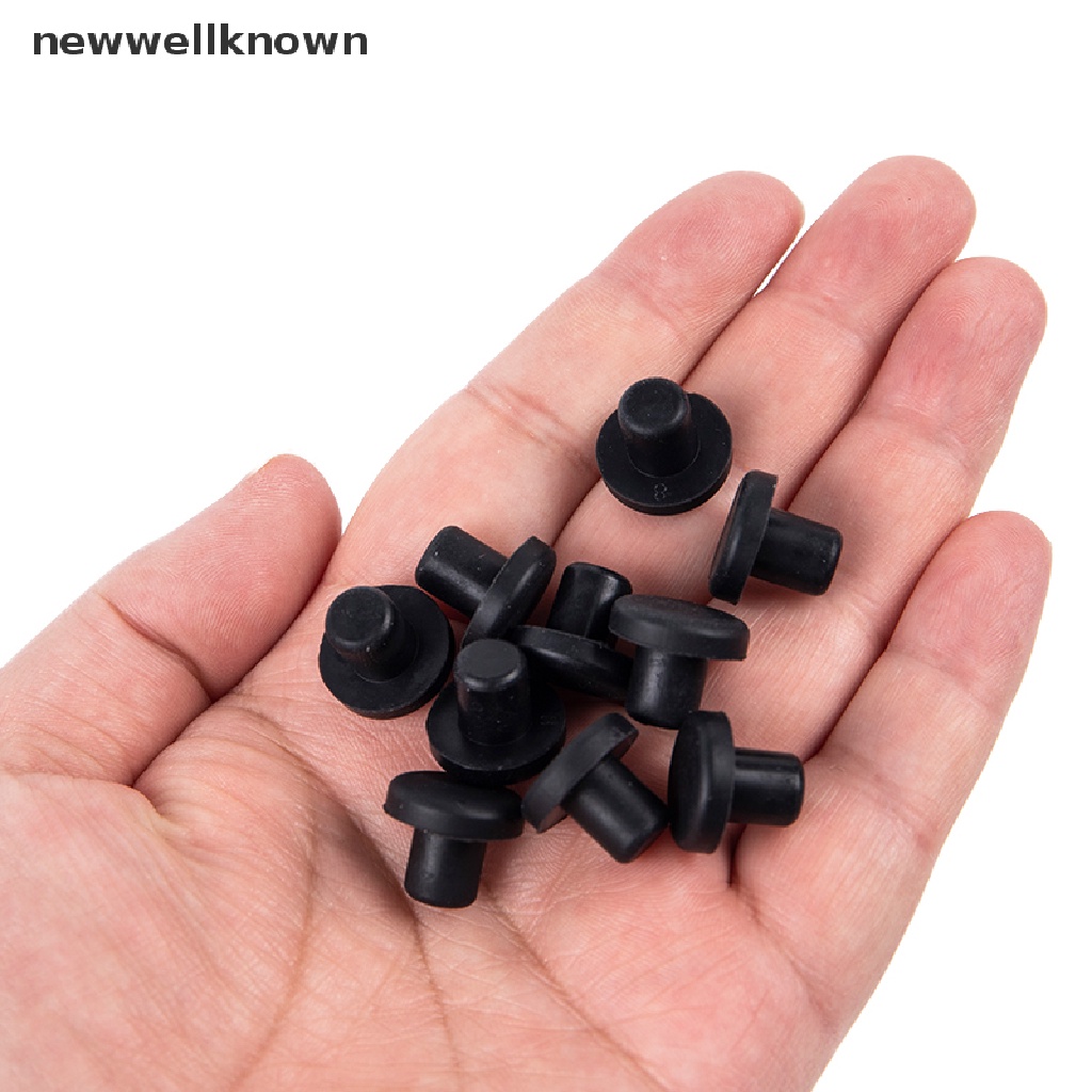 [Newwellwellknown] 10Pcs Tampas De Furo De Borracha Sólida De 3-12mm De Resistência A Altas Temperaturas Tampões Vedação Nwk em Oferta na Shopee
