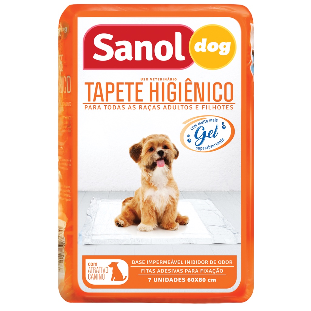 Tapete Higienico Cachorro Filho E Adulto Sanol Dog 7Unid