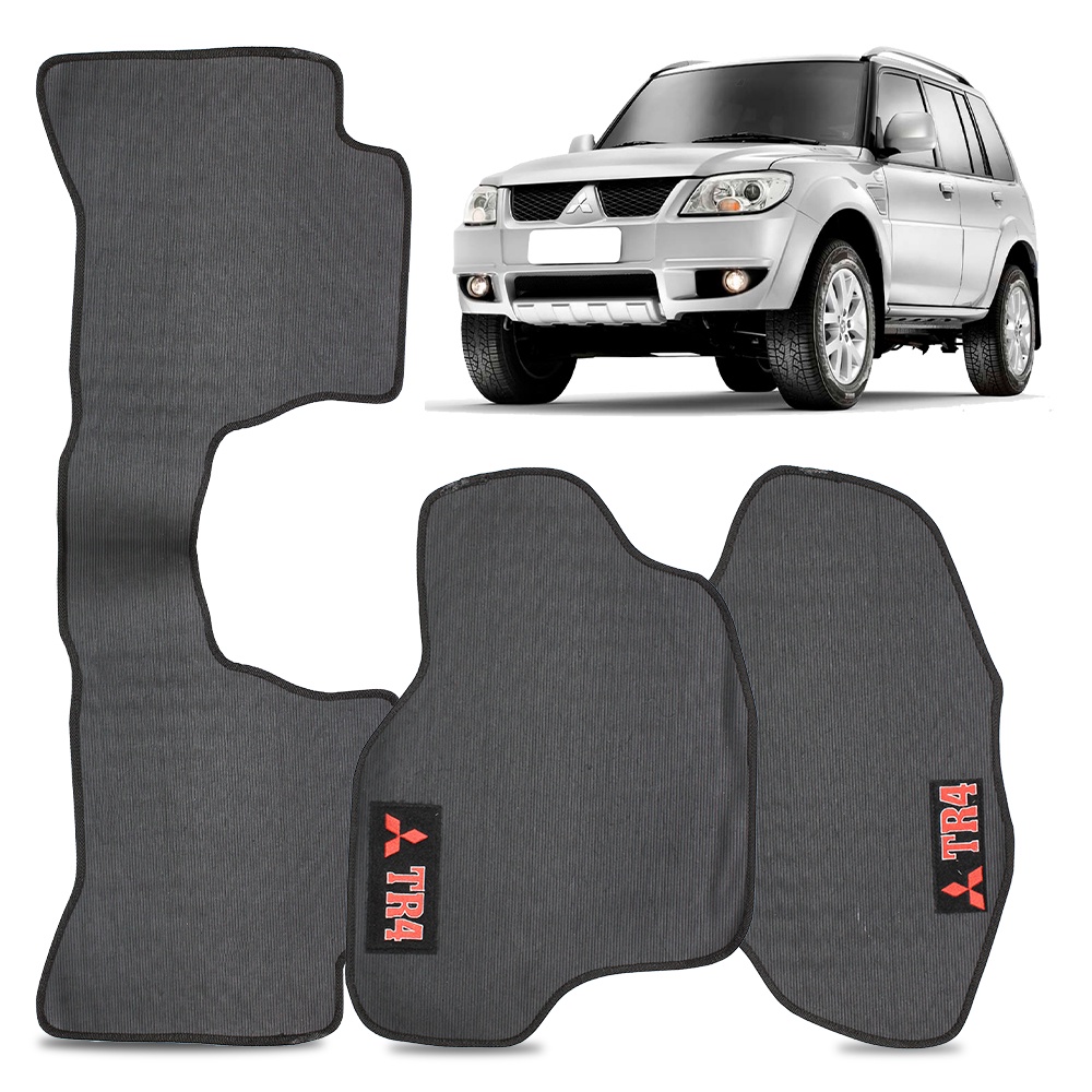 Tapete Automotivo Pajero Tr4 2002 a 2015 Borracha Impermeável PVC Molde da Medida do Carro