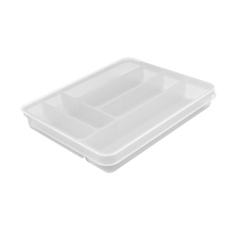 Organizador de Talheres com Tampa Extensível Coza Perfect Branco