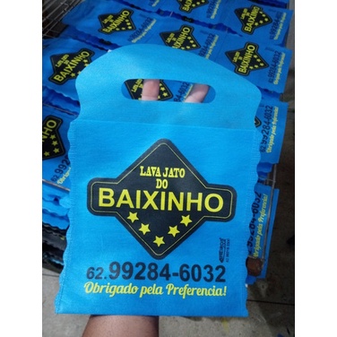 100 Und Sacolinha Lixo Car Impressão 2 Cores 21x30 Cm Tnt