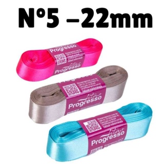Fita Cetim Nº5 22 mm 10 metros Progresso em Oferta na Shopee