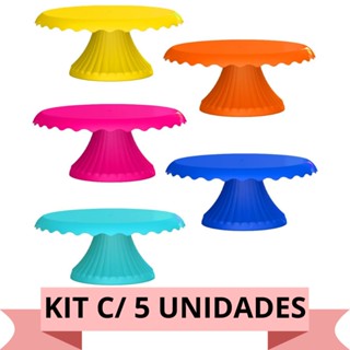 Kit Com 5 Unidades Boleira Cake Renda 19 Cm Várias Cores