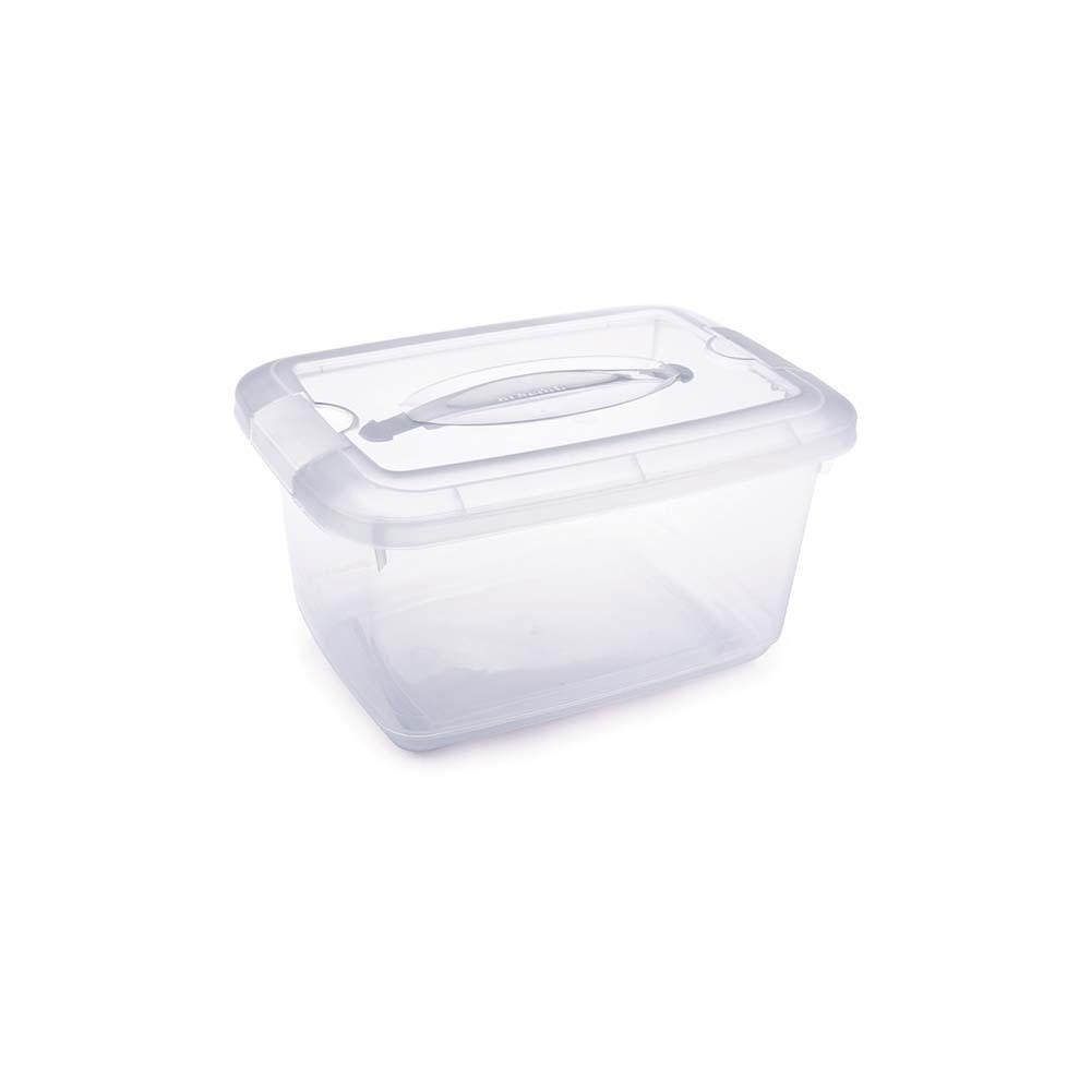 Caixa Organizadora com Tampa Plástico Incolor Plasútil 5,2 L em Oferta na Shopee