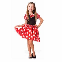 Fantasia Minnie Vestido Vermelho Infantil Menina