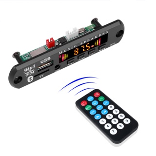 Placa Decodificador Sem Fio Bluetooth 5.0 DC 5V 12V MP3 WMA Módulo De Áudio USB TF Rádio MP3 Player Com Controle Remoto em Oferta na Shopee
