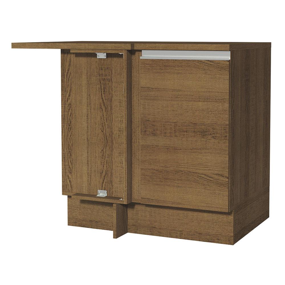 Balcão Armário de Cozinha de Canto 1 Porta Rustic Glamy Madesa - Home & Living