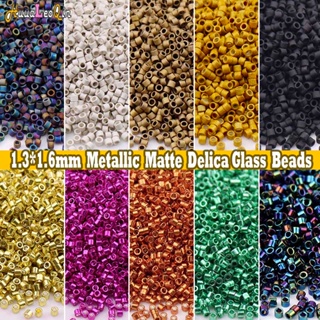 1000pcs 11/0 Matte Metálico Miyuki Delica Contas De Vidro 1,3 * 1,6mm Uniforme Espaçador Japonês Para Fazer Jóias DIY em Oferta na Shopee