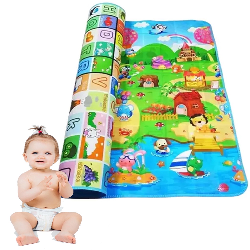 Tapete Infantil Atividade Bebe Térmico Gigante Dobrável em Oferta na Shopee