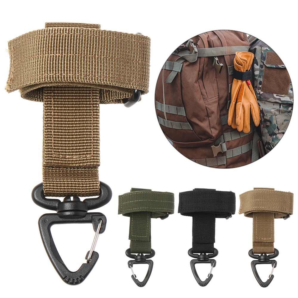 LUC 1PC Luva Multiuso De Gancho Exterior Luvas De Armazenamento De Corda De Escalada Ajuste De Fivela De Camping Pendurar Buck