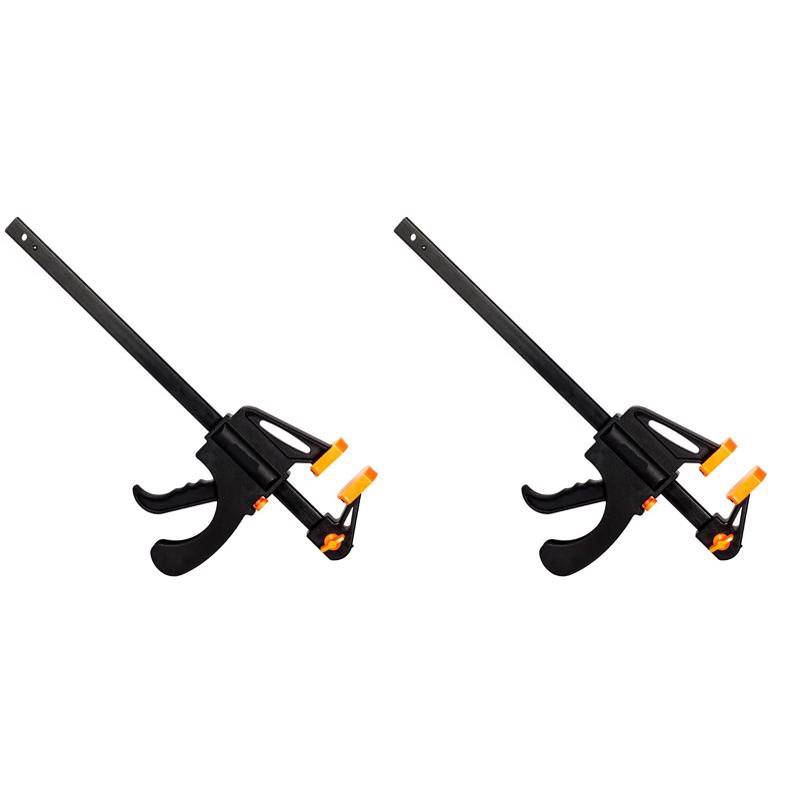 Kit 2 Grampo Sargento Carpintaria Aperto Rápido 200mm 8 Pol.