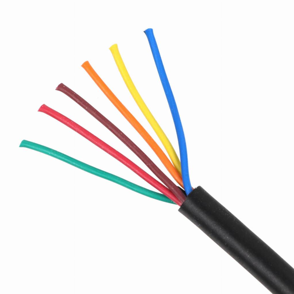 3 metros Cabo Manga 6 Vias 22AWG Preto sem Blindagem