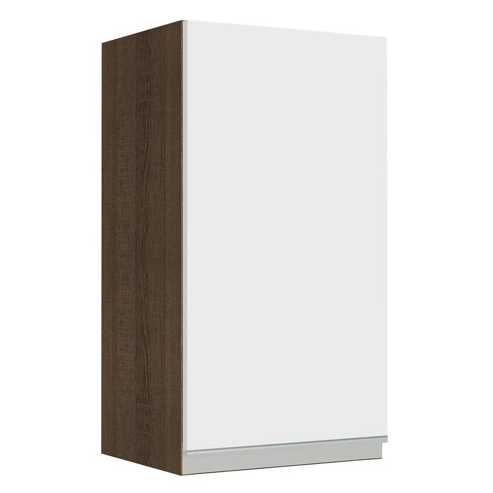 Armário de Cozinha Aéreo 35 cm 1 Porta Rustic/Branco Glamy Madesa