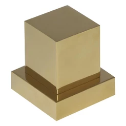 2 Acabamentos Quadrado Registro 100% Metal Dourado Completo