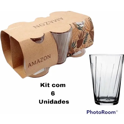 Jogo 6 Copos De Vidro Amazon 190 Ml - Nadir