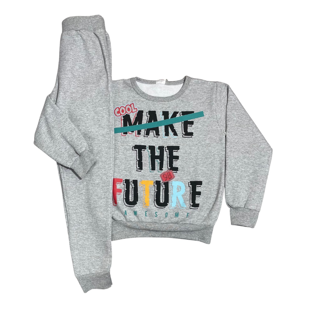 Conjunto juvenil masculino moletom estampa grafite 10-12-14