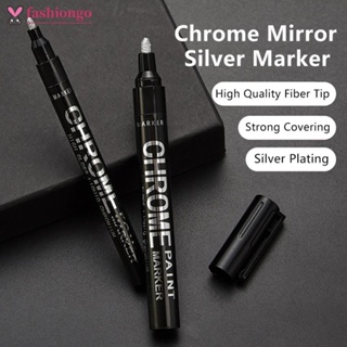 FASHIONGO 1Pc 0.7/1/3mm Electroplating Chrome Mirror Marker Silver Liquid Hand-repair-plated Metal Waterproof Pen em Oferta na Shopee