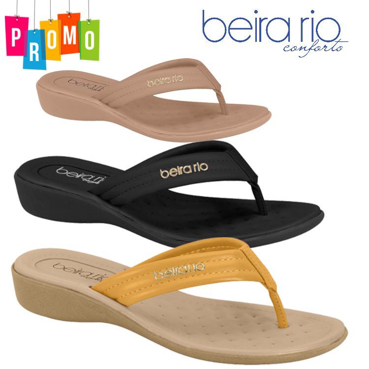 Sandalia de Dedo Rasteira Tamanco Feminino Conforto Salto Anabela Linha Conforto Beira Rio Rasteirinha Dia a Dia Casuala em Oferta na Shopee