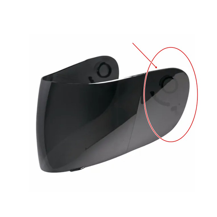 Viseira capacete Vaz V21 Revolution cor espessura 2.2mm -