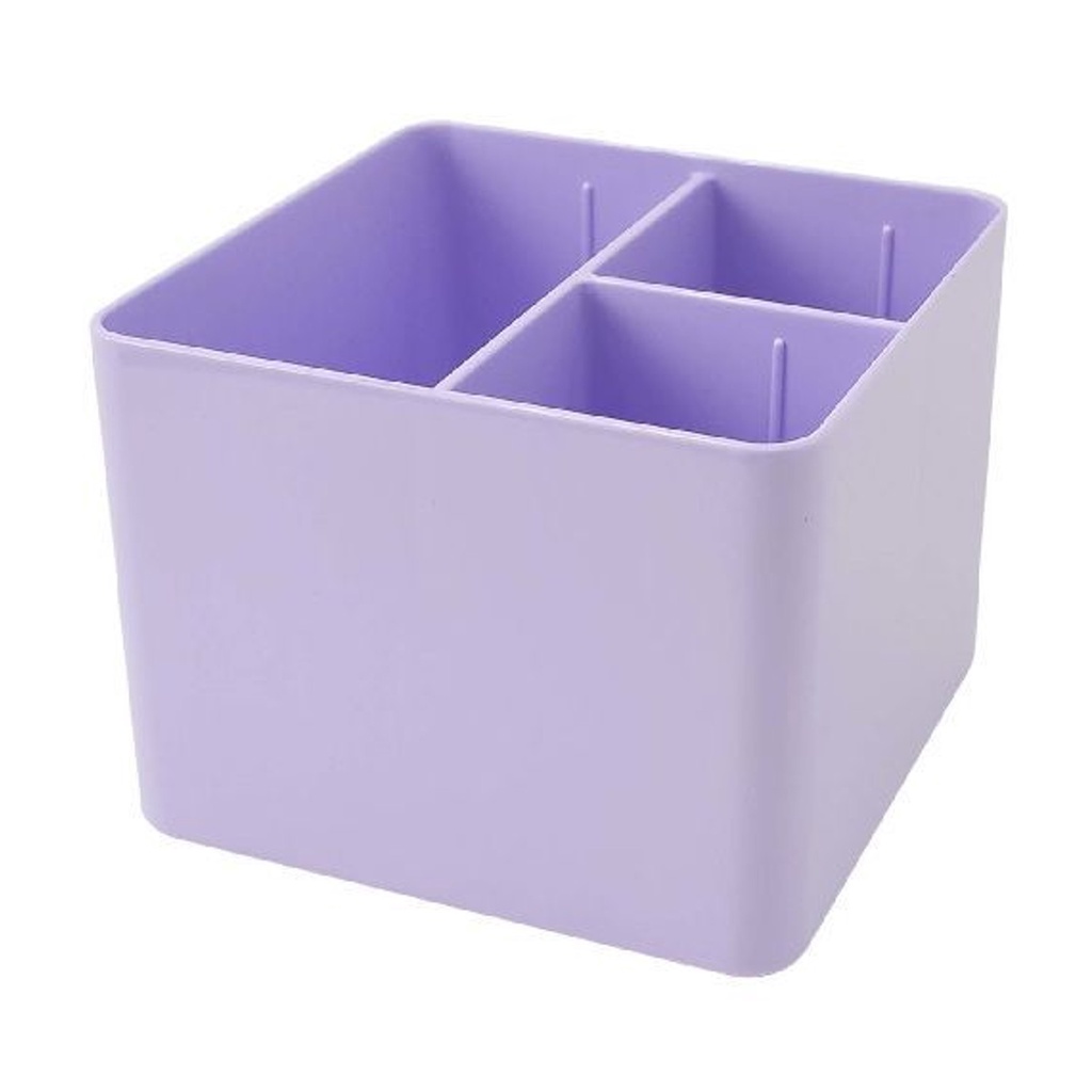 Porta Objetos Lilas Pastel com 3 divisórias Dello