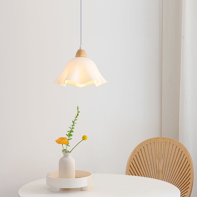 Lustre Para Sala Flores De Acrílico Pendente Luminaria Teto Led De Madeira Quarto/sala De Jantar Lampu Gantung