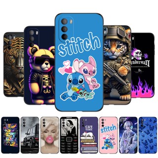 Para Moto Motorola G41 Capa Traseira Da Telefone MotoG41 Protetora De Silicone Macio Preto Tpu Desenho Animado De Tigre
