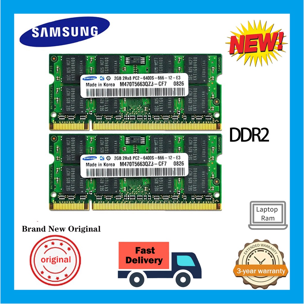 Samsung 2gb Pc2-6400 Ddr2-800Mhz RAM Para Notebook