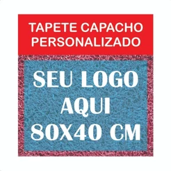Tapete Capacho 80x40 Personalizado Loja Empresa Logotipo entrada porta comercio