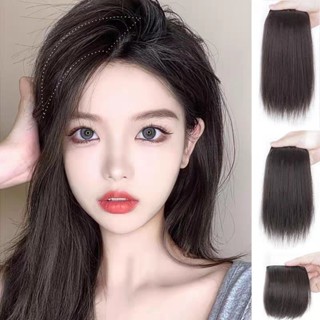 Peruca Estável Confortável Para Mulheres Sintética Invisível Liso Cabelo Sem Costura Grampo De Topo E Lado Fofo Pedaços Aumentar Extensões Volume