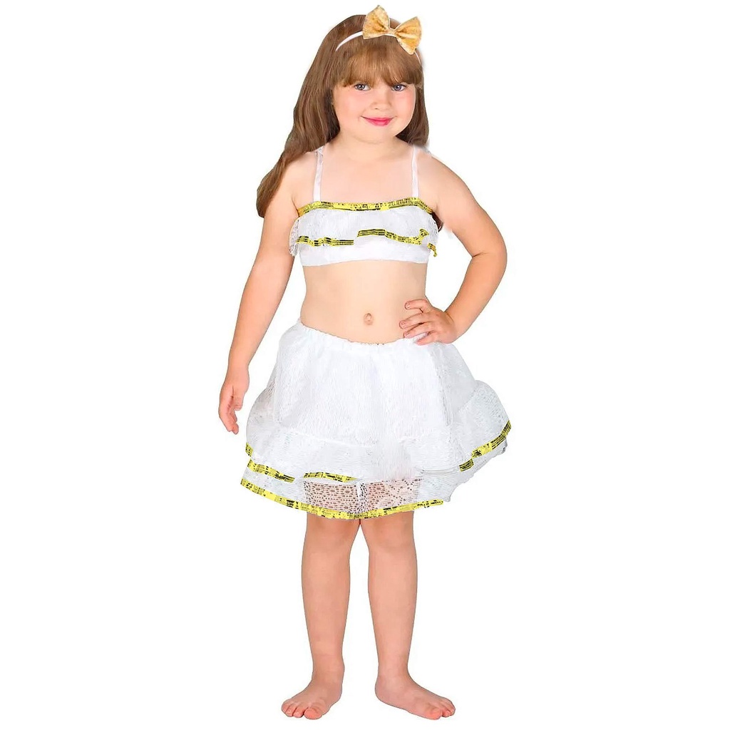 Fantasia Baianinha Infantil Com Laço em Oferta na Shopee