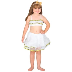 Fantasia Baianinha Infantil Com Laço